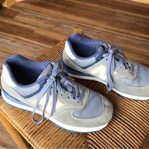 Womens New Balance 574 Blue Grey Shoes 7 Sneakers Suede $84.99